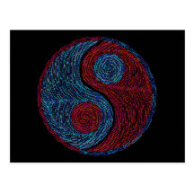 Zen clásico Yin del Taoism y postal del arte de Ya