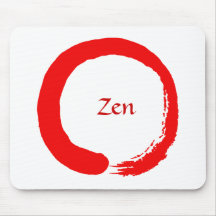 Zen rojo Mousepad 2W Tapetes De Raton