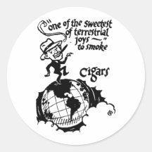 Zigarre rauchen irdische Freude Sticker