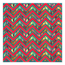 Zigzag psicodélico de moda colorido cojinete