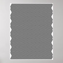 Zigzag vertical dos del arte de Op. Sys. Poster