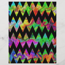 Zigzags multicolores negros y brillantes tarjeta publicitaria
