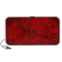 Zigzags rojos y negros seriamente apenados iPod altavoces