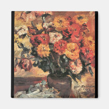 Zinnias de Lovis Corinto Iman De Nevera