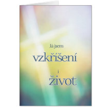 Život del vzkříšení i del jsem de Já, tarjeta de C