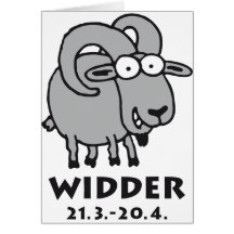 zodiac ram grußkarte