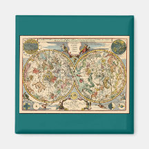 Zodiaco celestial 1705 imán de nevera