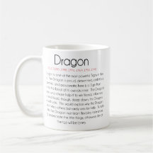Zodiaco chino (año del dragón) 2 taza