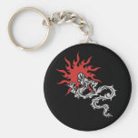 Zodiaco chino - muestra del dragón del fuego llavero personalizado