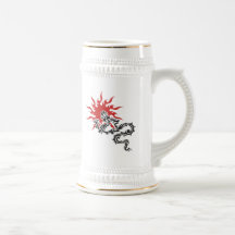 Zodiaco chino - regalo de la muestra del dragón de tazas de café