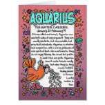 Zodiaco - datos divertidos del acuario tarjeton