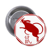 Zodiaco del chino de la rata pin