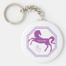 zodiaco del chino del caballo llaveros personalizados