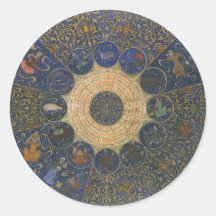 Zodiaco del horóscopo de las reglas de la astrolog pegatinas redondas