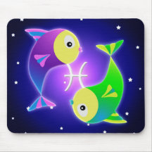 Zodiaco lindo de Piscis Tapete De Raton
