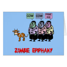 Zombi divertido felicitación