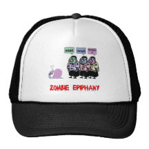 Zombi divertido gorros bordados
