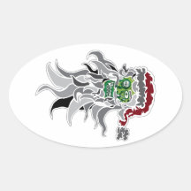 Zombi Papá Noel Calcomanía Óval Personalizadas