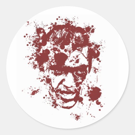 Zombi sangriento etiqueta