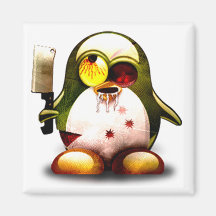 Zombi Tux (Linux Tux) Imán Para Frigorifico