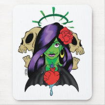 Zombiegirl mousepad tapete de ratón