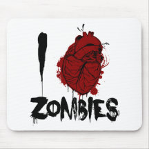 zombis sangrientos del corazón i tapete de ratón
