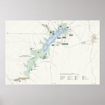 Zona de recreo del nacional de Meredith del lago Posters