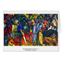 Zoologischer Garten (i) de Macke agosto Tarjetón