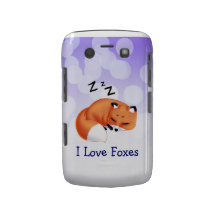 Zorro lindo del dibujo animado el dormir de Kawaii Case-Mate Blackberry Cobertura