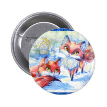 Zorros del invierno pins