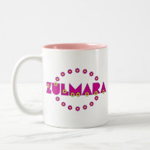 Zulmara de Flores Rosa Taza De Café