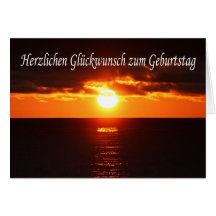 Zum Geburtstag - puesta del sol de Herzlichen Glue Felicitaciones