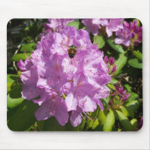 Zumbido sobre un rododendro de la lavanda tapete de ratón