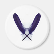 zwei Federn two feathers Kühlschrankmagnete