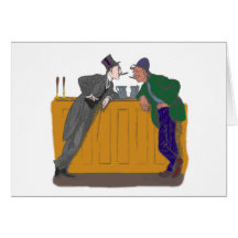 zwei Zigarrenraucher two cigar smokers Karte