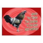 Zz americana del gallo A 3 Felicitacion