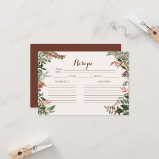 А de otoño deja tarjetas de recetas para la ducha 