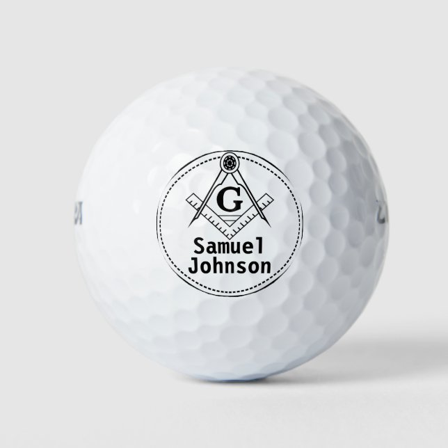С bolas de golf masónicas personalizadas| Crea tu  (Anverso)