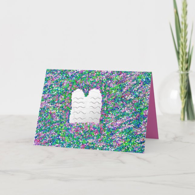 פֶּ סַ ח tarjeta de diez mandamientos de aprobació (Anverso)