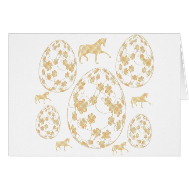 イースターエッグと馬 (Anverso (Horizontal))