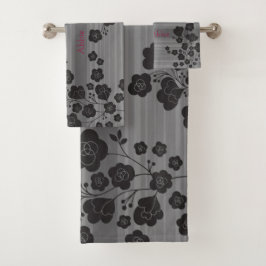 ラブリーフラワー　モノクロ