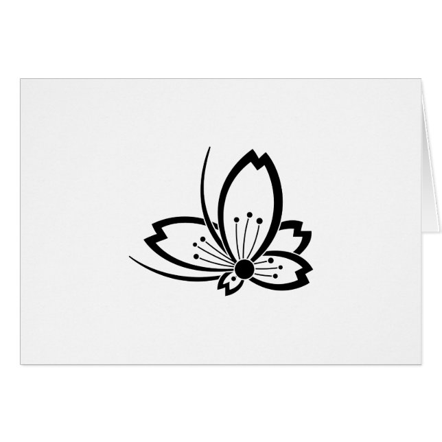 中 陰 桜 飛 び 蝶 (Anverso (Horizontal))