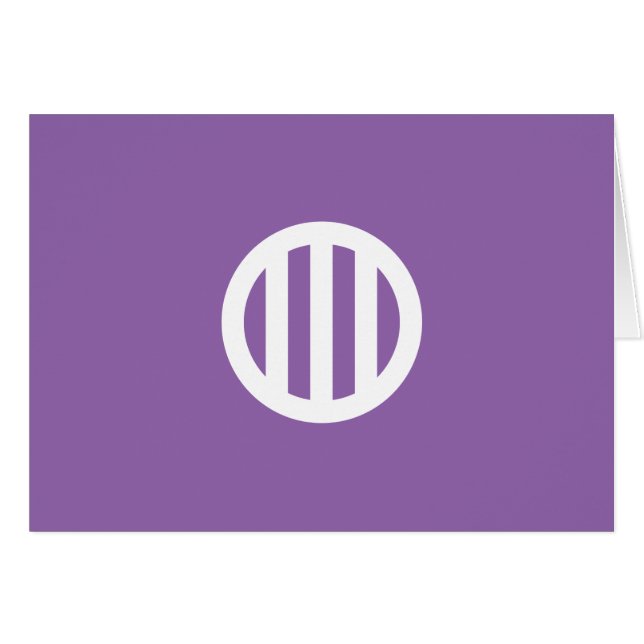 丸 に 縦 三 つ 引 き (Anverso (Horizontal))