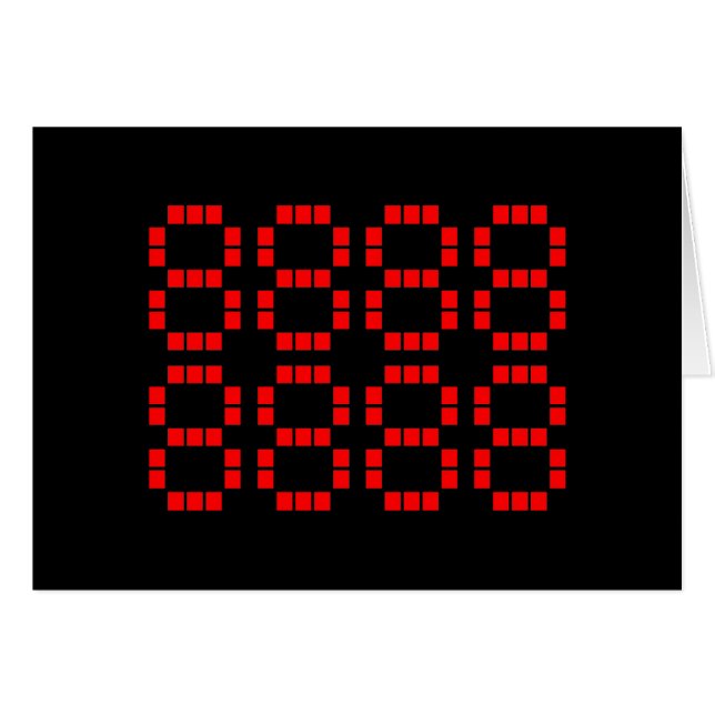 八 八 八 八 八 八 | Tarjeta de números afortunados (Anverso (Horizontal))