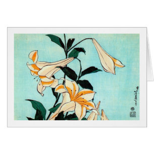 合 百, 北 斎 Lily, Hokusai, Ukiyo-e