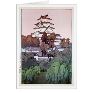 城 路 姫, Castillo Himeji, Hiroshi Yoshida, Woodcut