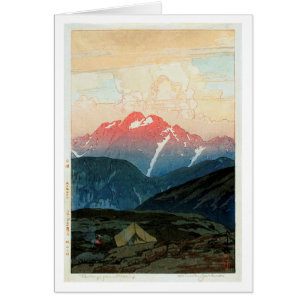 旭 山 剣, Monte Tsurugi, Hiroshi Yoshida, Woodcut
