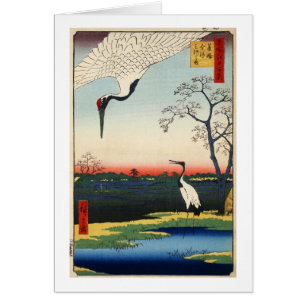 江 戸 の 鶴, 広 重 Crane de Edo, Hiroshige