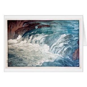 渓 流, Rapids, Hiroshi Yoshida, Woodcut