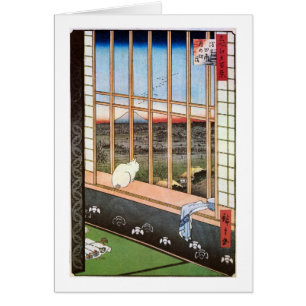 猫 と 富 士 山, 重 Cat y Monte Fuji, Hiroshige